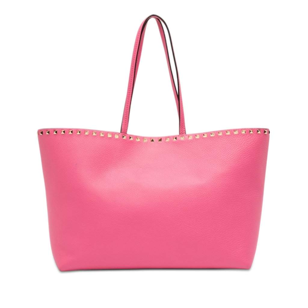 Valentino Leather Rockstud Tote Pink Leather Very good condition - Front View