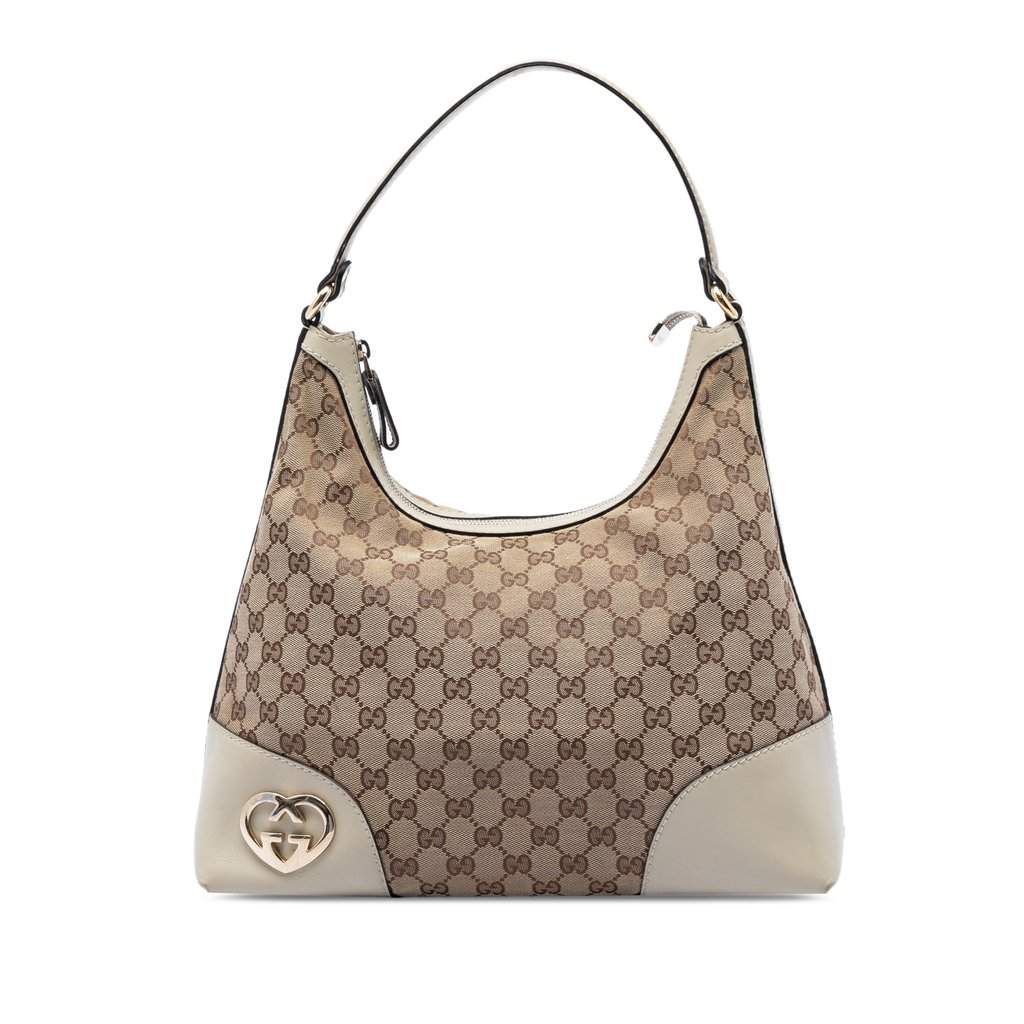 Gucci Medium GG Canvas Lovely Shoulder Bag Beige Very good condition - Front View