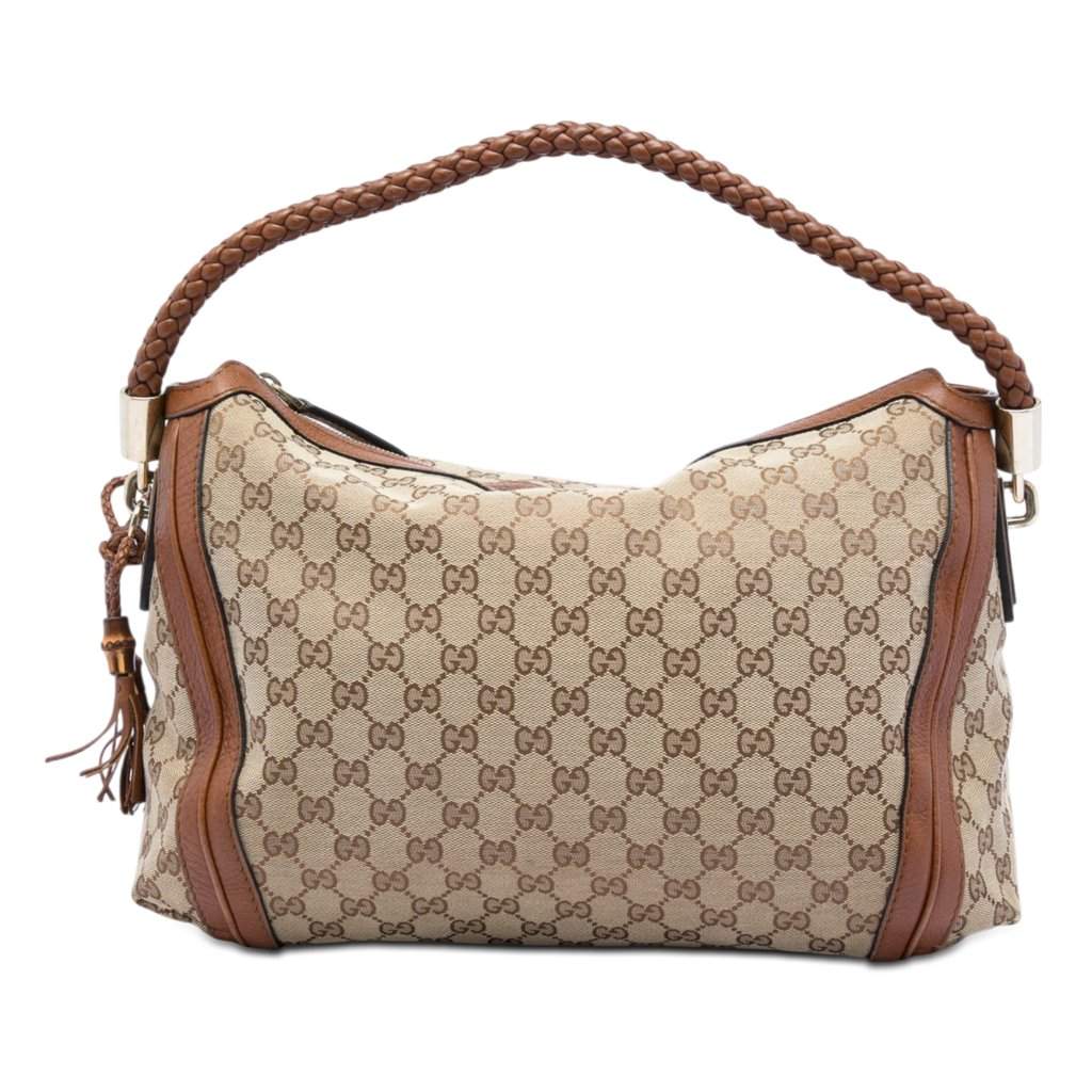 Gucci Medium GG Canvas Bella Shoulder Bag Beige Very good - Front View