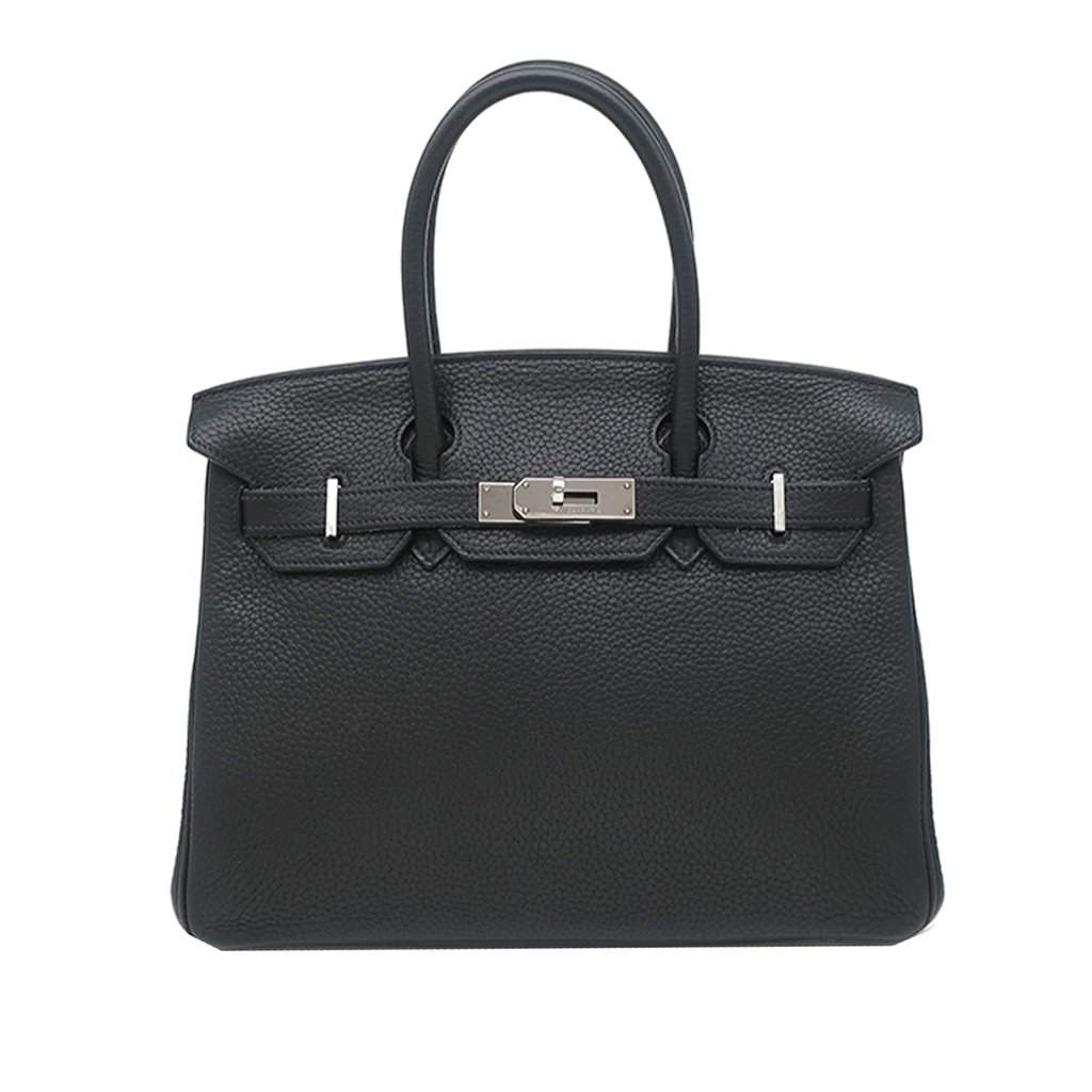 Hermès Clemence Birkin Retourne 30 Black Leather Very good - Front View