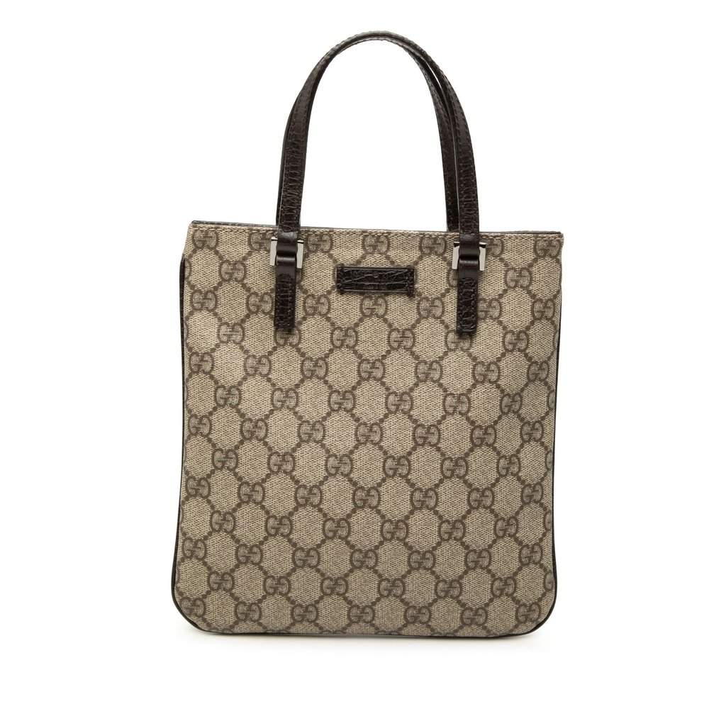 Gucci GG Supreme Handbag Beige Very good - Front View