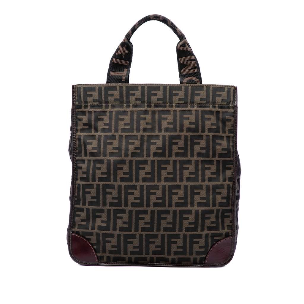 Fendi Zucca Canvas Shopping Tote Brown Very good condition - Front View