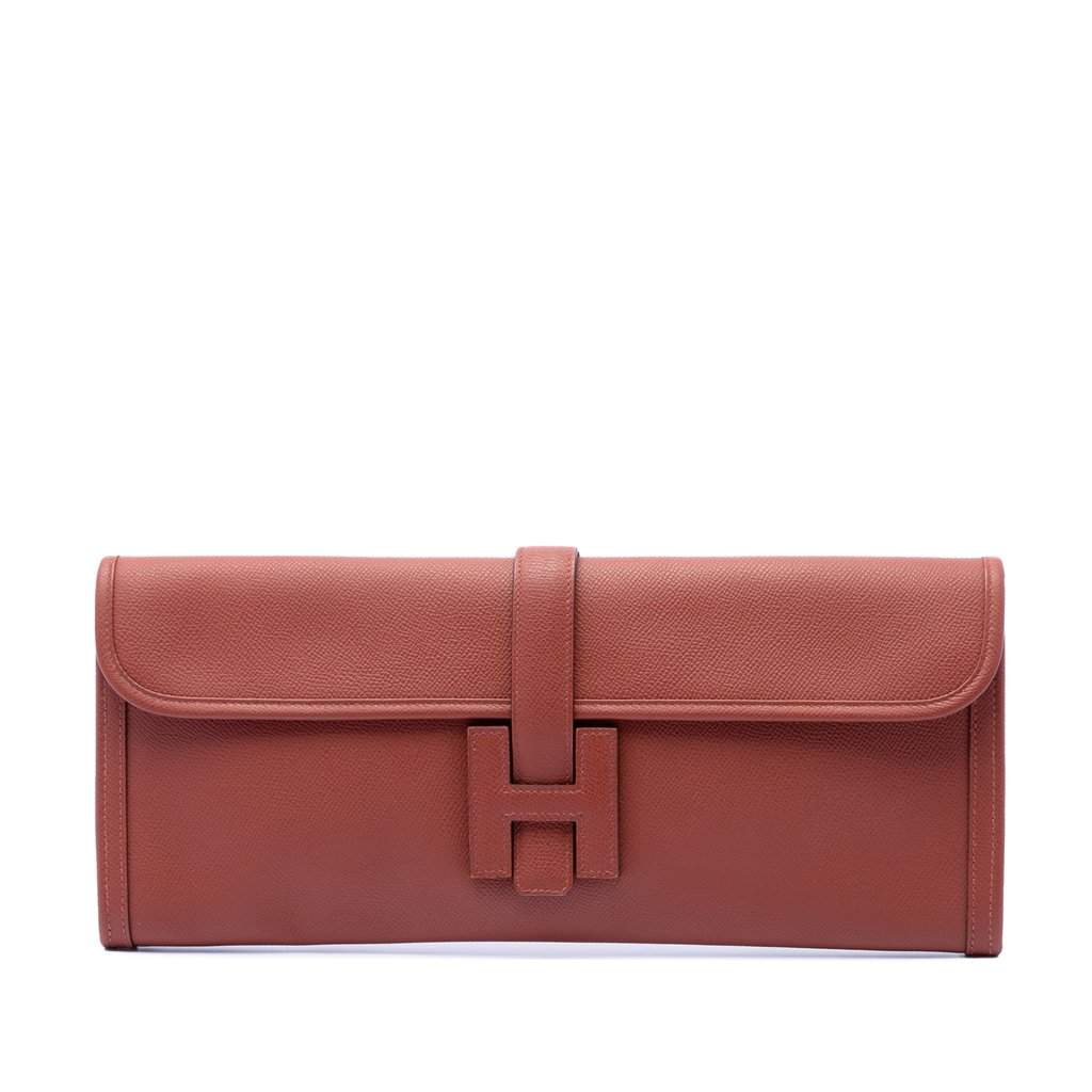 Hermès Epsom Jige Elan 35 Red Leather Very good condition - Front View