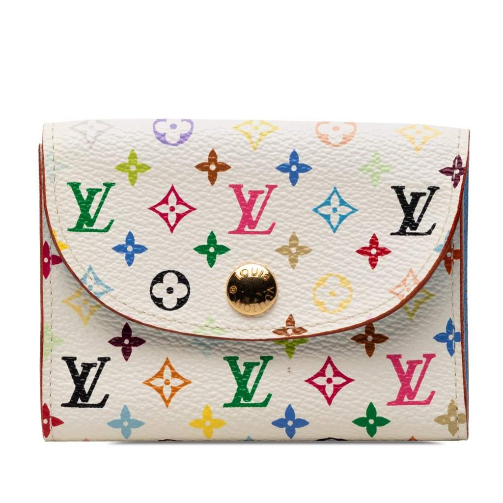 Louis Vuitton Monogram Multicolore Card Holder White Very good - Front View
