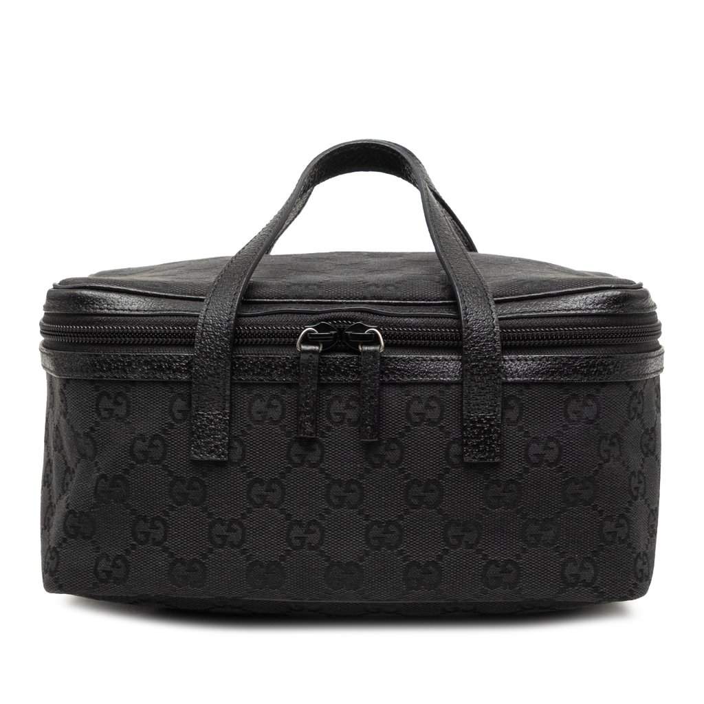 Gucci GG Canvas Vanity Bag Black Very good condition - Front View