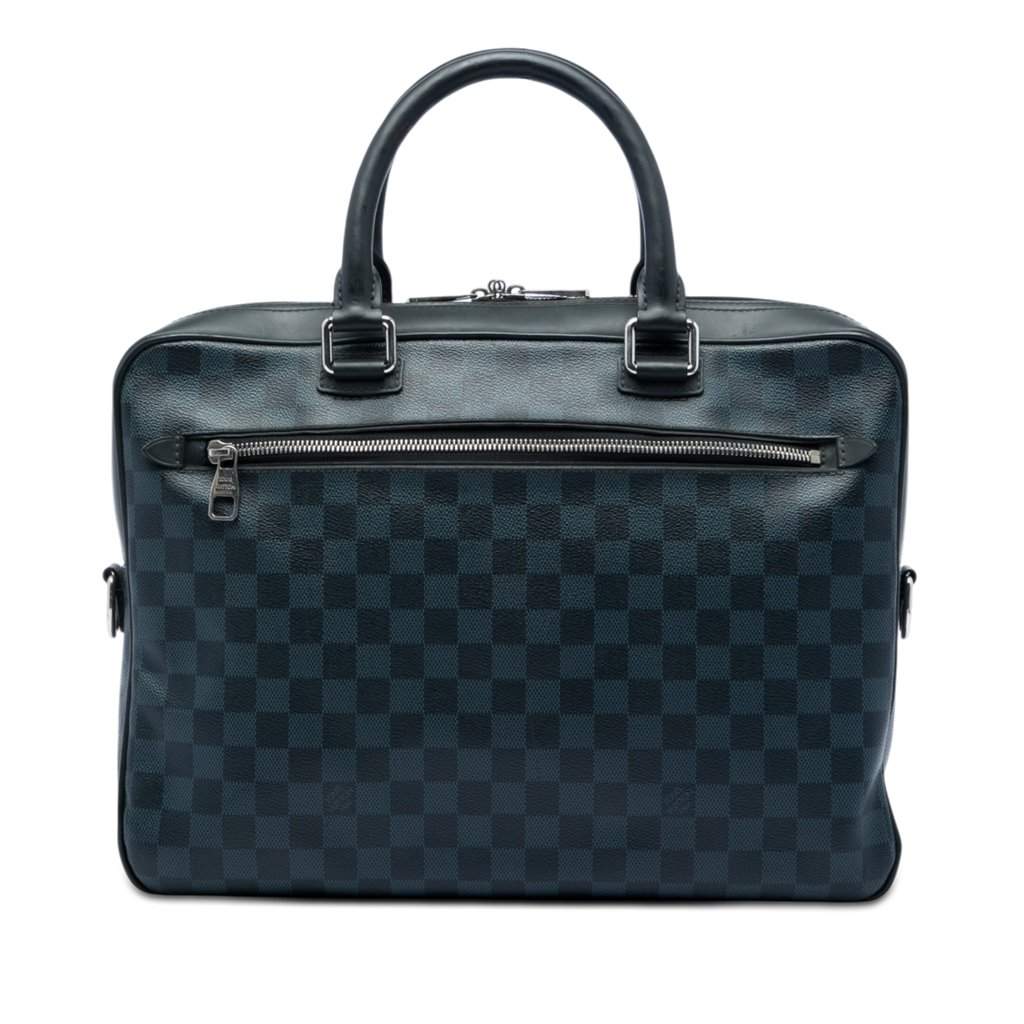 Louis Vuitton Damier Cobalt Porte Documents Business Blue Very good - Front View