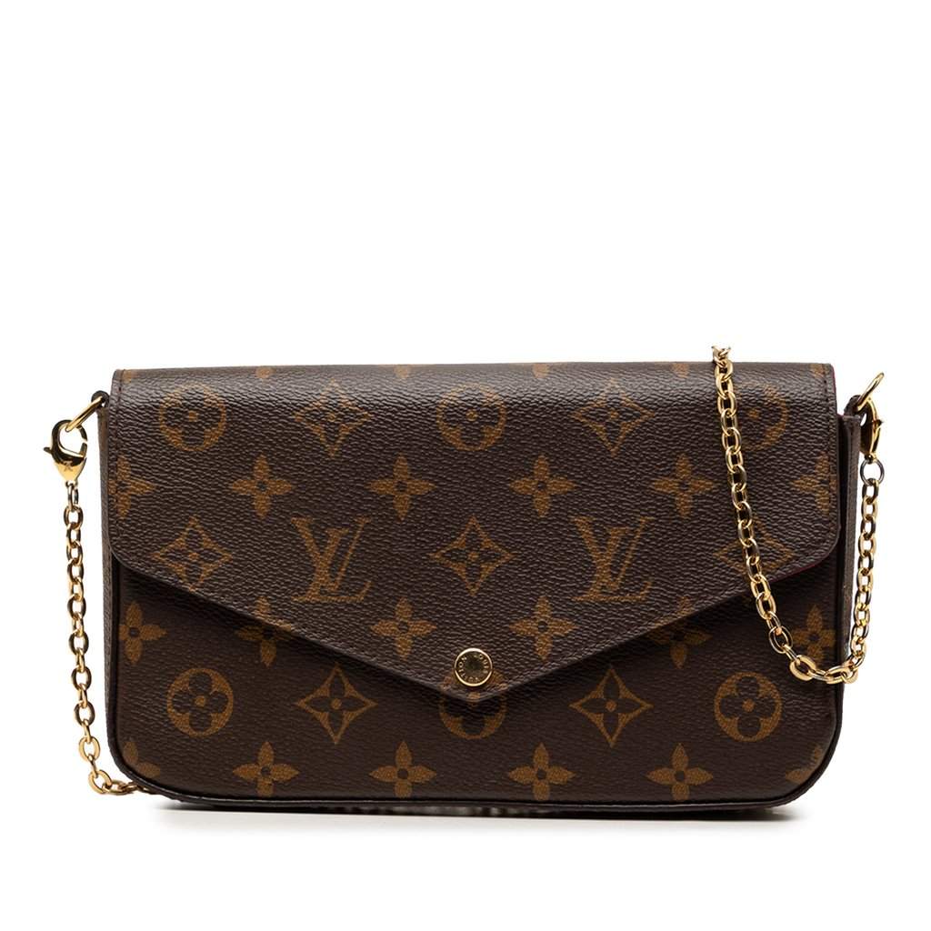 Louis Vuitton Monogram Pochette Felicie Brown Very good condition - Front View