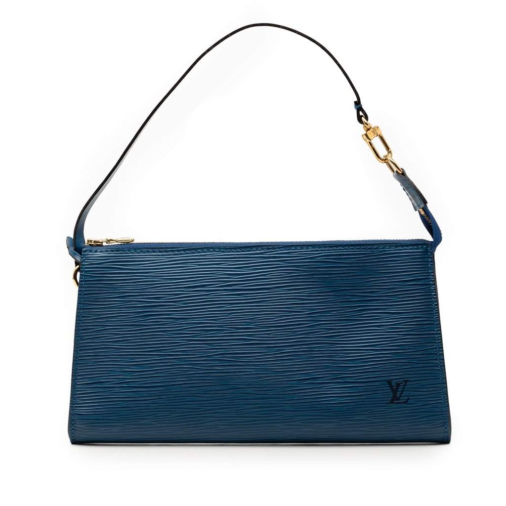 Louis Vuitton Epi Pochette Accessoires Blue Leather Very good condition - Front View