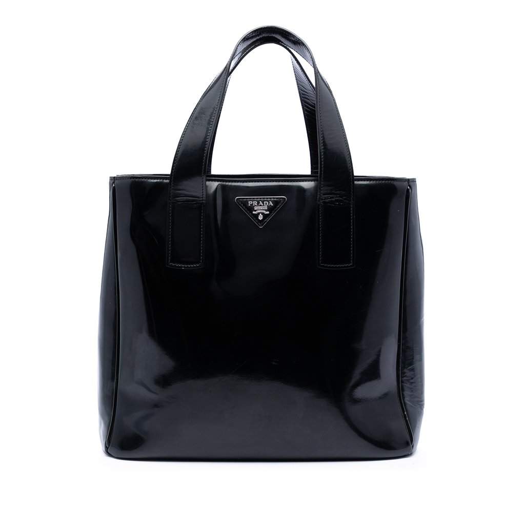 Prada Spazzolato Leather Tote Black Leather Very good condition - Front View