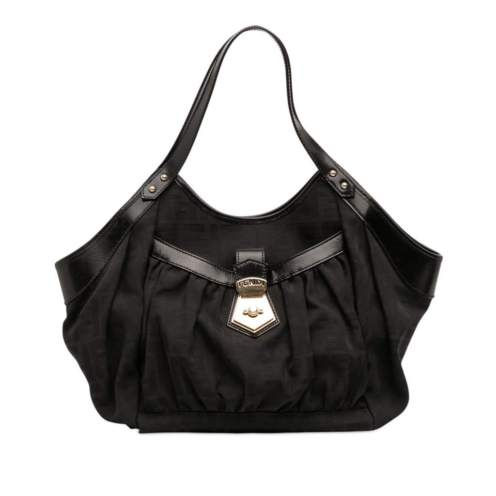 Fendi Zucca Canvas Chef Tote Black Very good condition - Front View