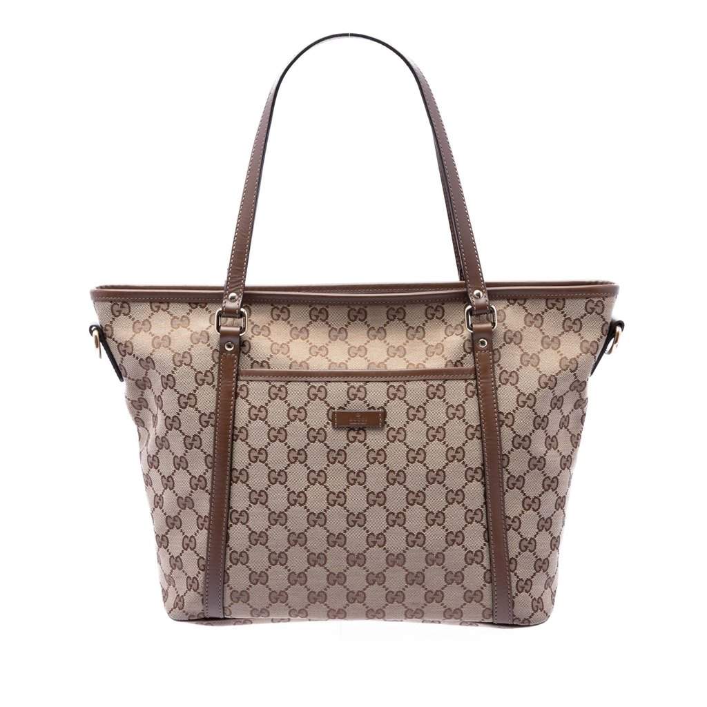 Gucci GG Canvas Convertible Joy Tote Beige Very good condition - Front View