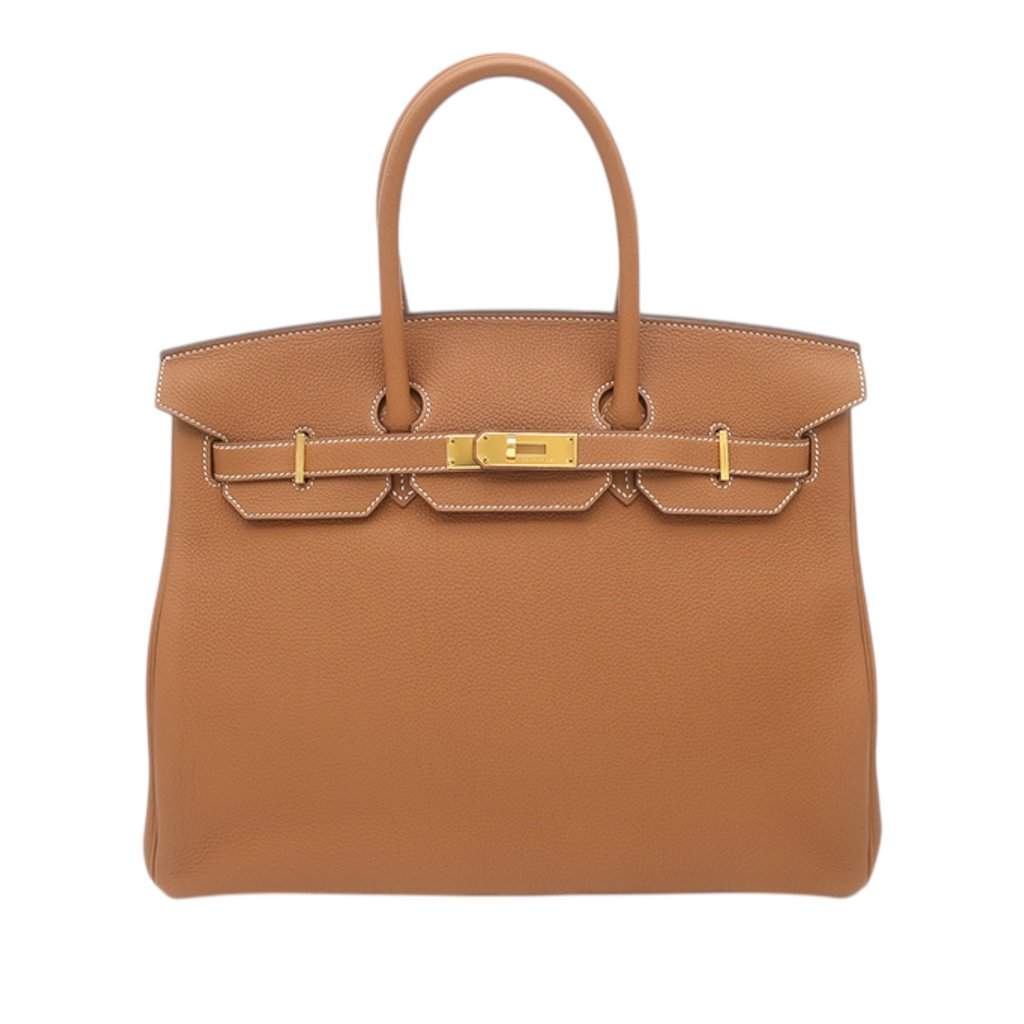 Hermès Togo Birkin Retourne 35 Brown Leather Very good - Front View