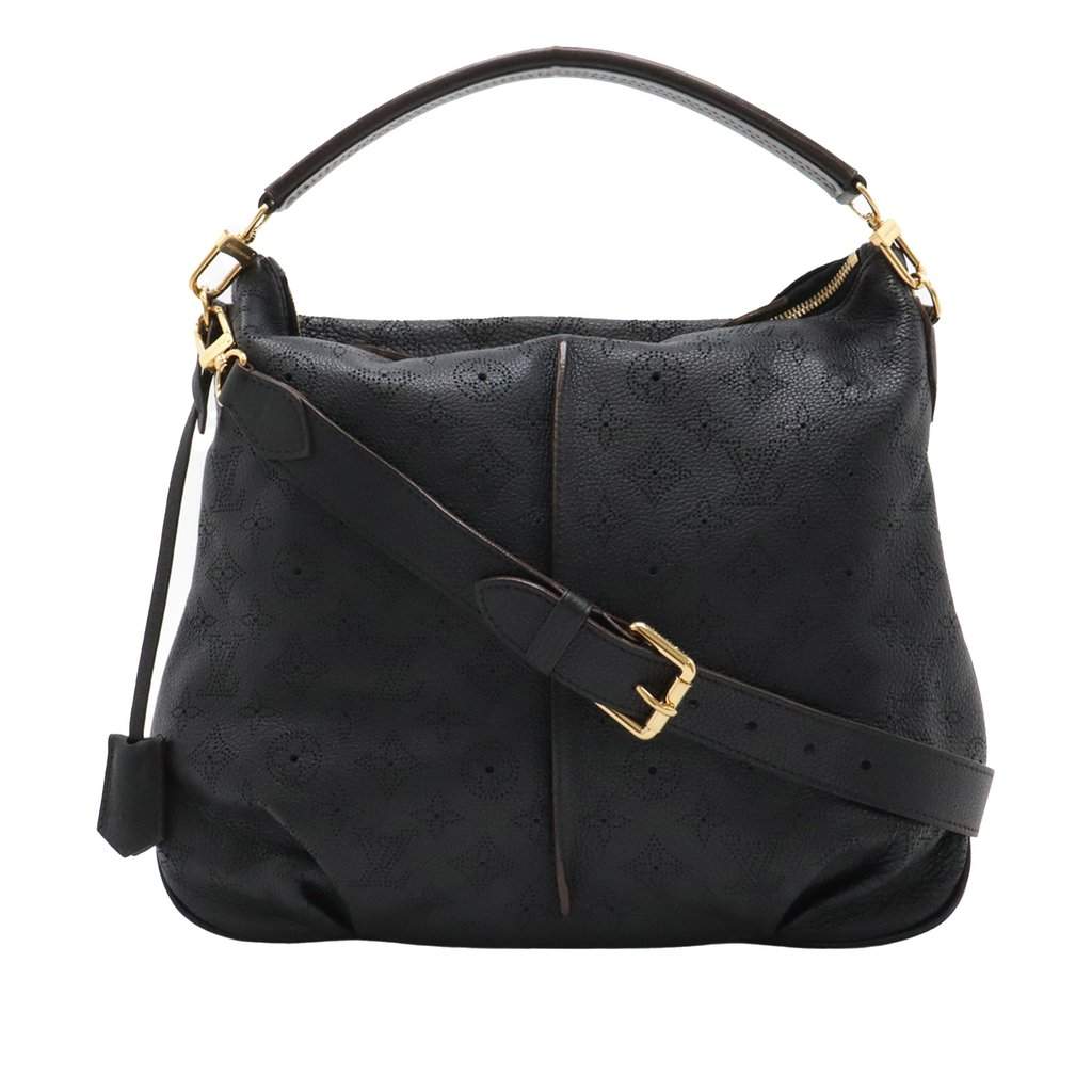 Louis Vuitton Monogram Mahina Selene MM Black Leather Very good condition - Front View