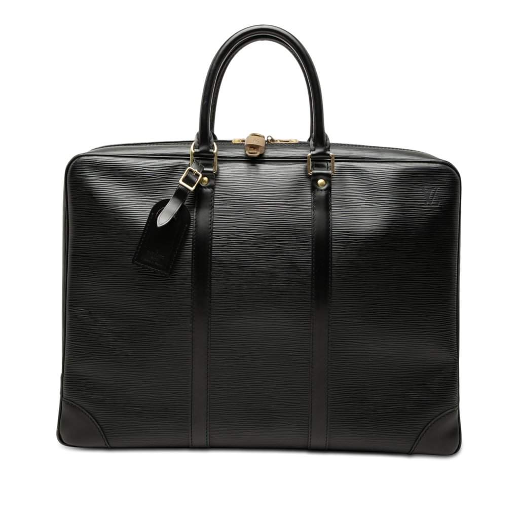 Louis Vuitton Epi Porte-Documents Voyage Black Leather Very good condition - Front View