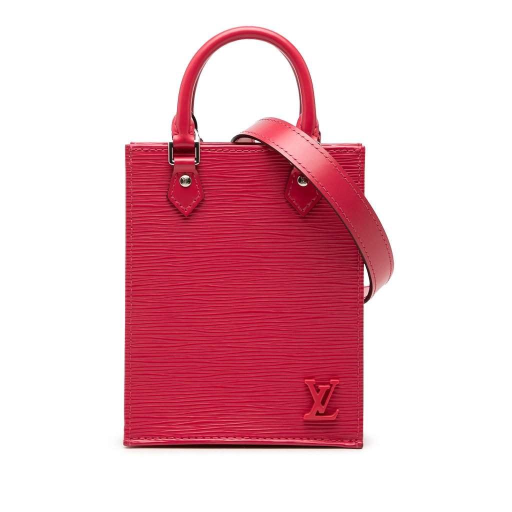 Louis Vuitton Epi Petit Sac Plat Pink Leather Very good condition - Front View