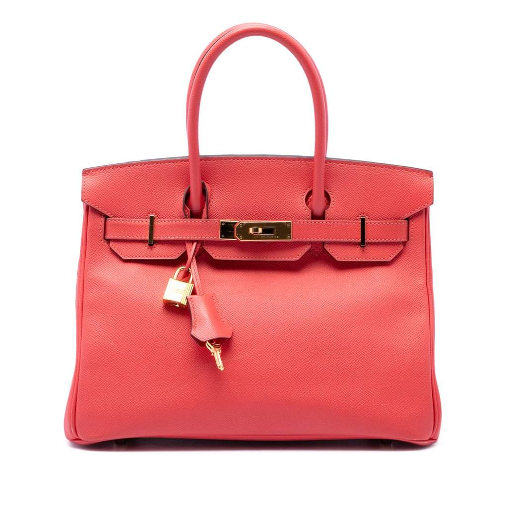 Hermès Clemence Birkin Retourne 30 Red Leather Very good condition - Front View