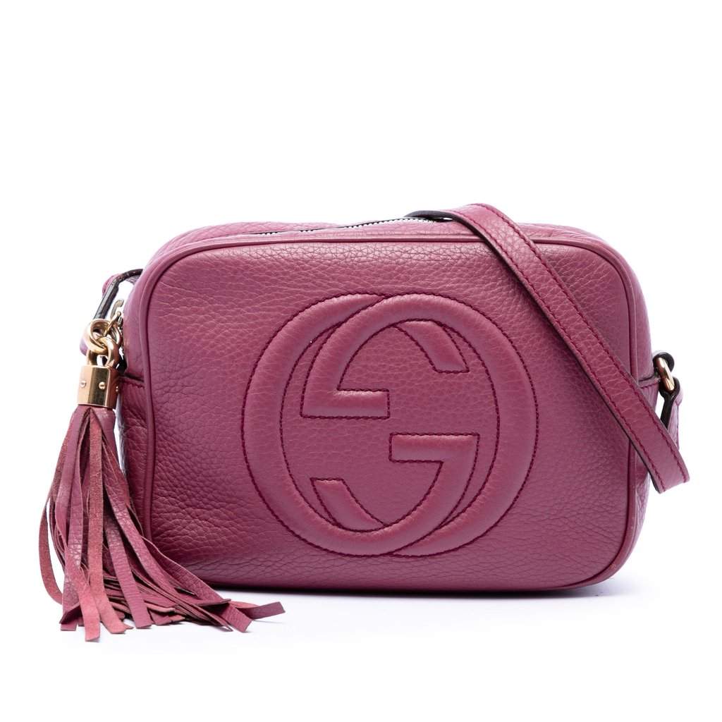 Gucci Leather Soho Disco Crossbody Purple Leather Very good - Front View