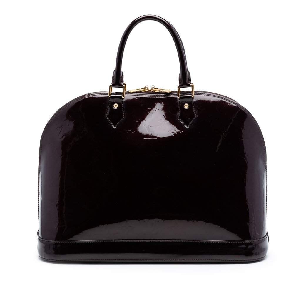 Louis Vuitton Monogram Vernis Alma GM Purple Leather Very good condition - Front View