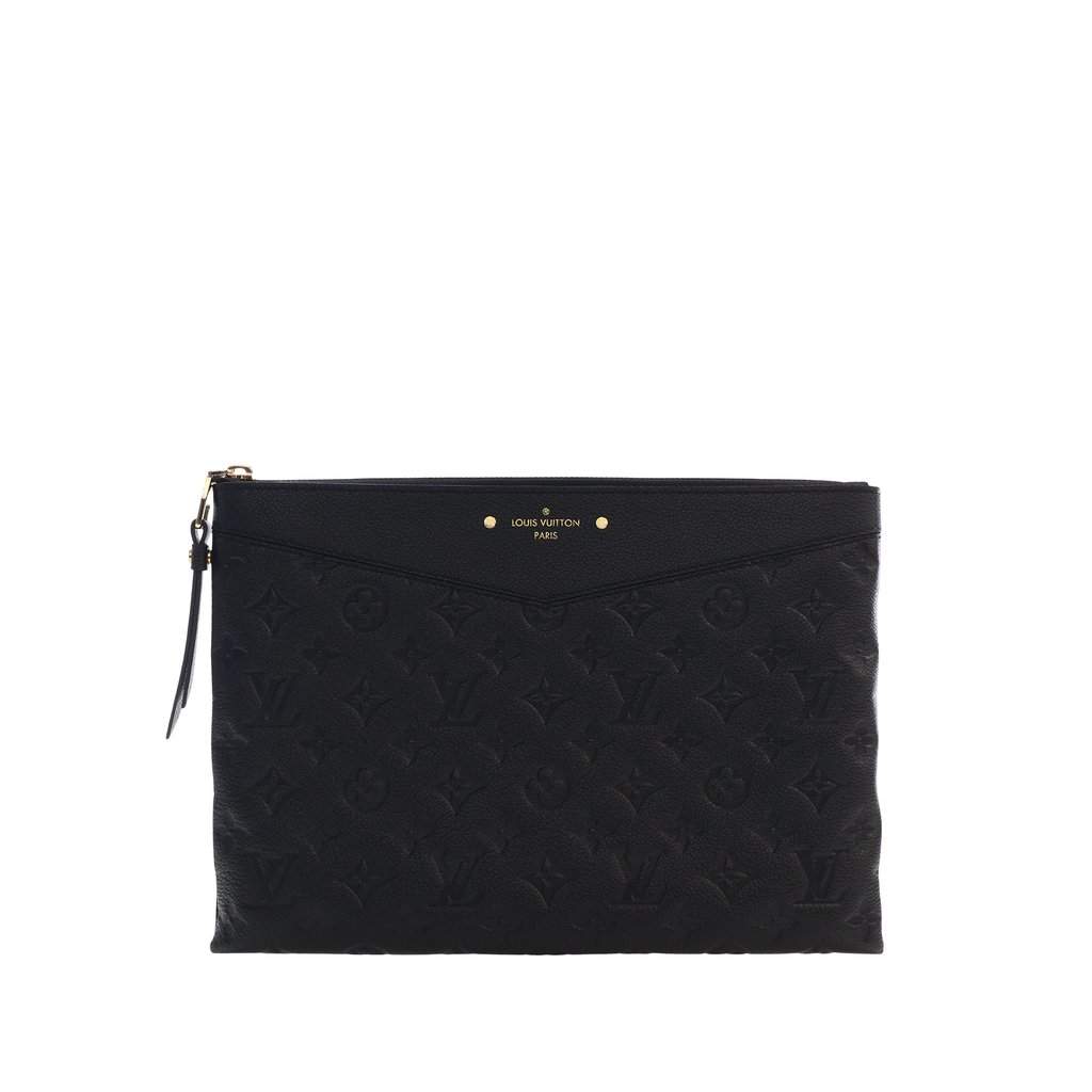 Louis Vuitton Monogram Empreinte Daily Pouch Black Leather Very good - Front View