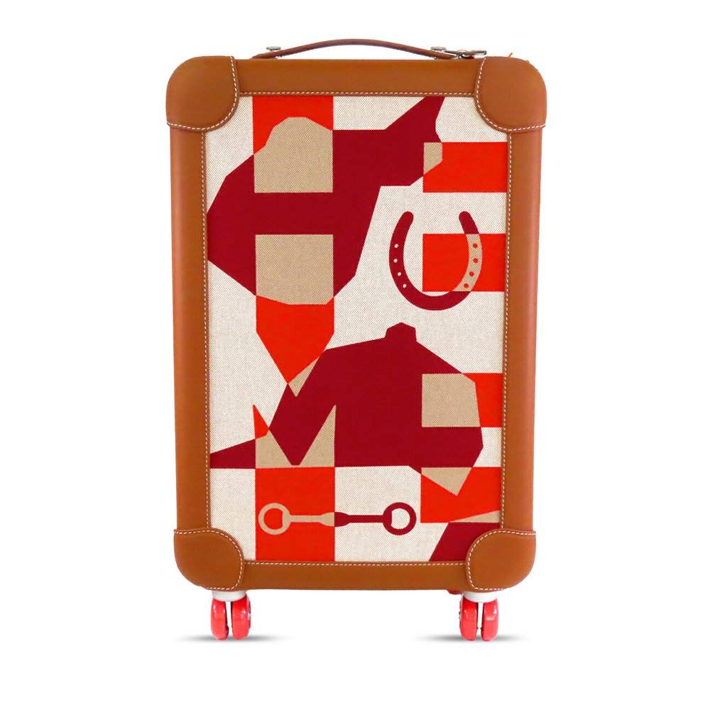 Hermès H Plume and Taurillon Regate RMS Cabin Suitcase Brown Never worn - Front View