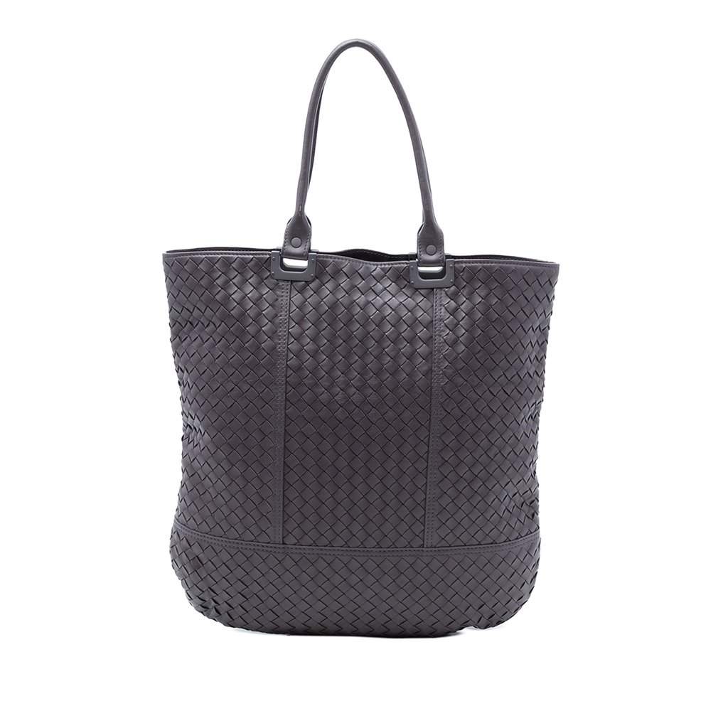 Bottega Veneta Nappa Intrecciato Tote Purple Leather Very good condition - Front View