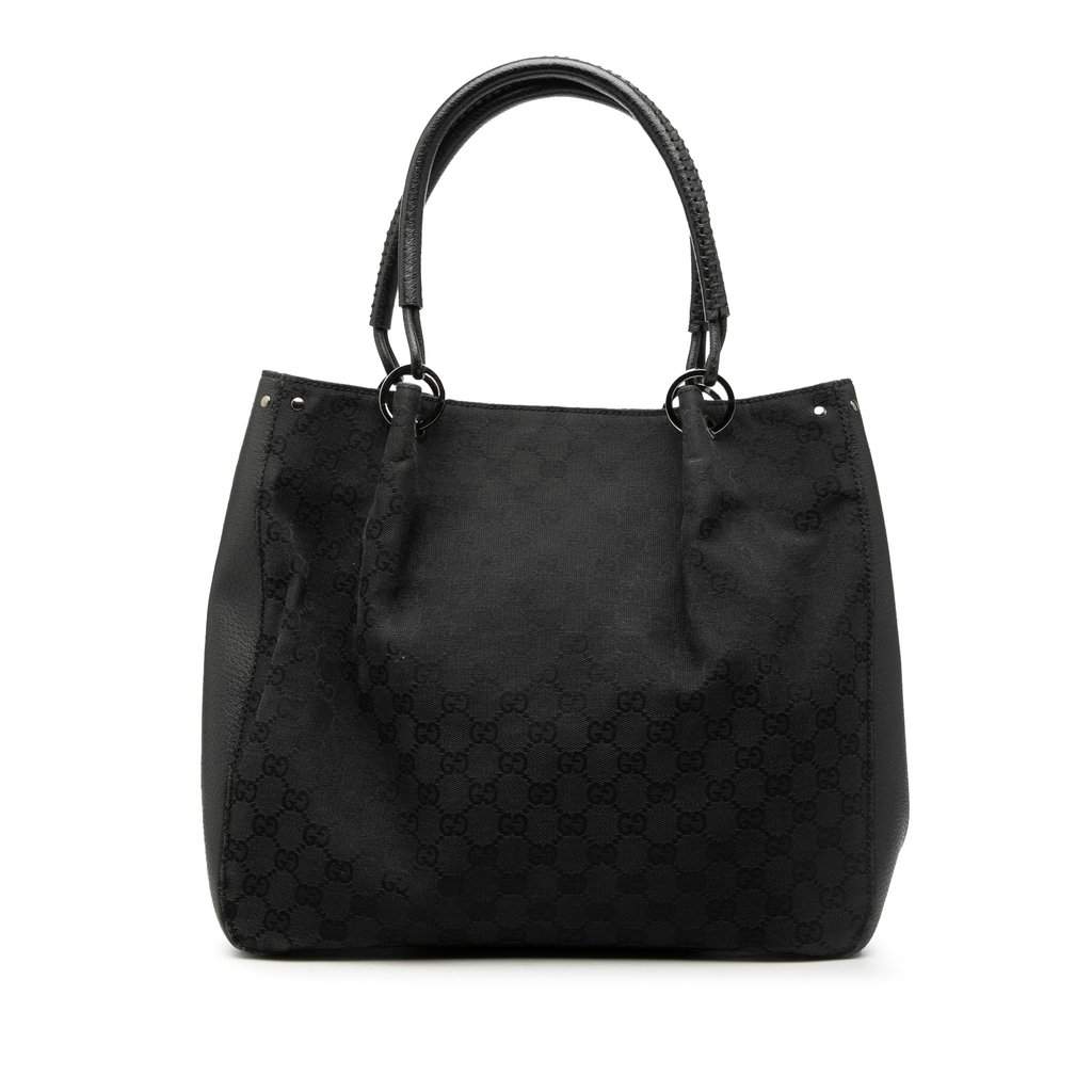 Gucci GG Canvas Tote Black Very good condition - Front View