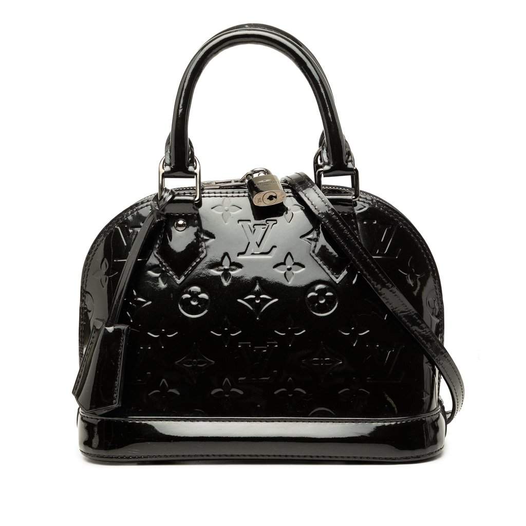 Louis Vuitton Monogram Vernis Alma BB Black Leather Very good - Front View