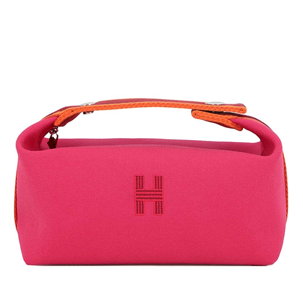Hermès Small Toile Bride A Brac Case Pink Very good condition - Front View