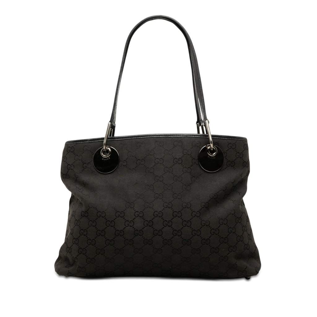 Gucci Medium GG Canvas Eclipse Tote Black Very good condition - Front View