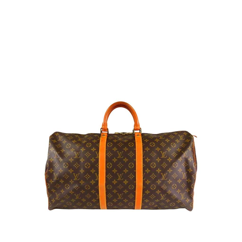 Louis Vuitton Monogram Keepall 55 Brown Very good - Front View
