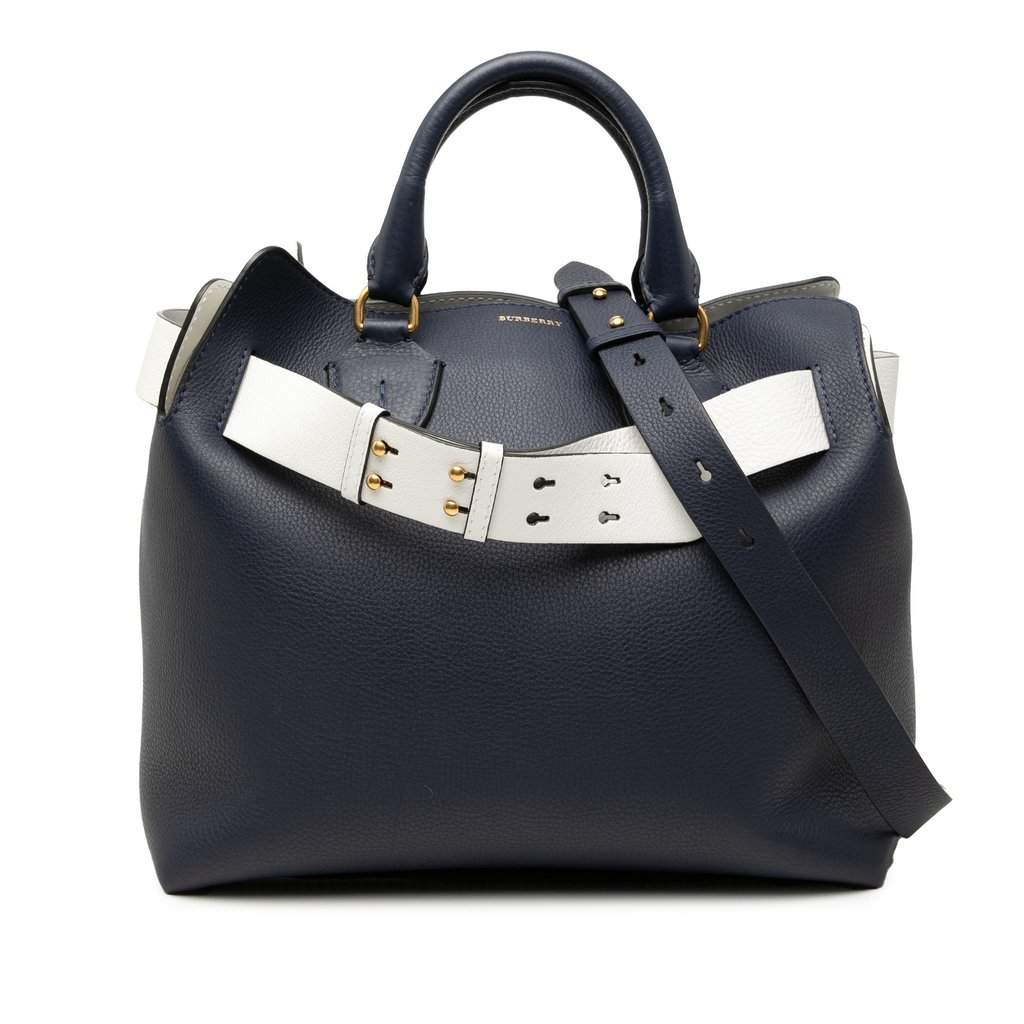 Burberry Medium Bicolor Leather Marais Belt Bag Blue Leather Very good - Front View