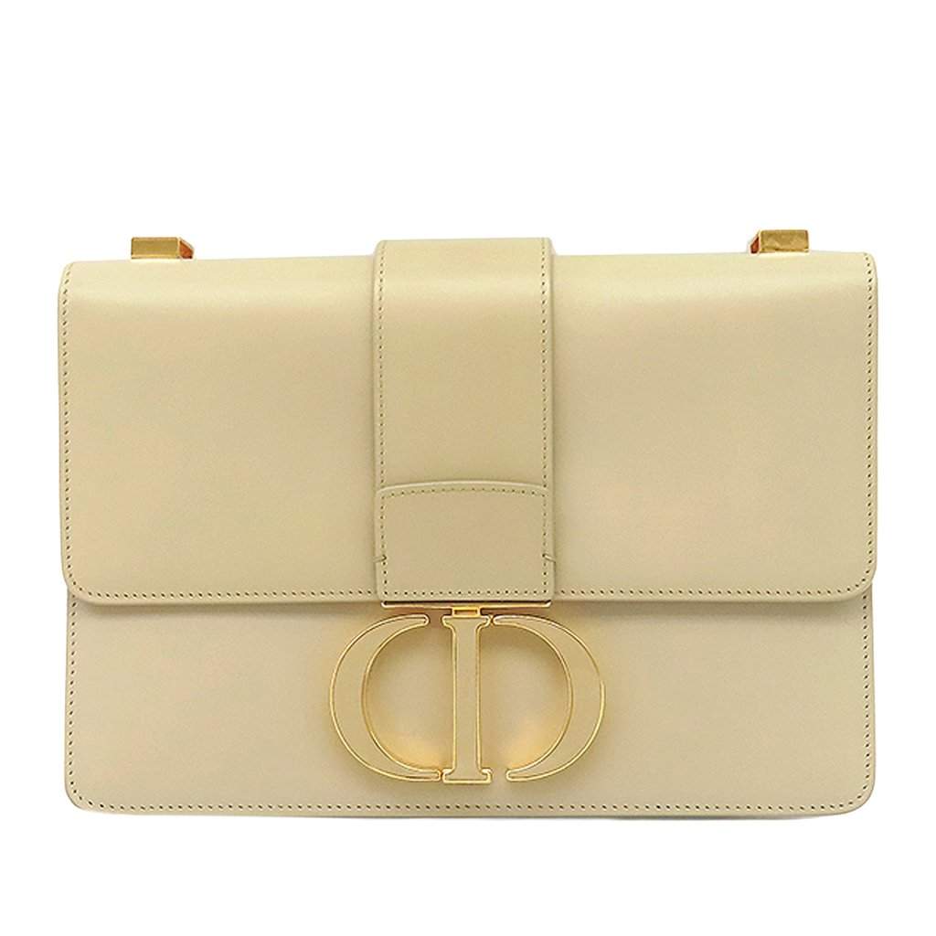 Dior Leather 30 Montaigne Box Bag White Leather Very good condition - Front View