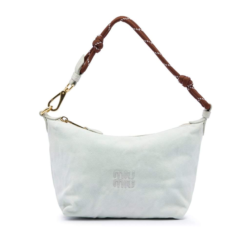 Miu Miu Cotton Gabardine Pouch White Very good - Front View