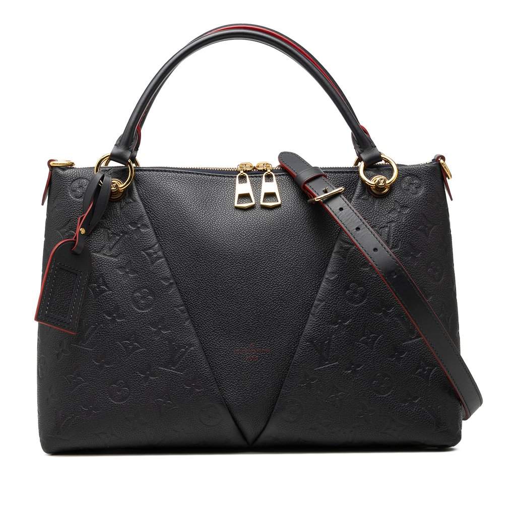 Louis Vuitton Monogram Empreinte V Satchel MM Blue Leather Very good - Front View