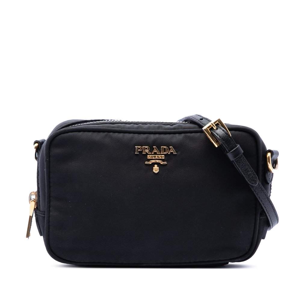 Prada Mini Tessuto Camera Bag Black Very good condition - Front View