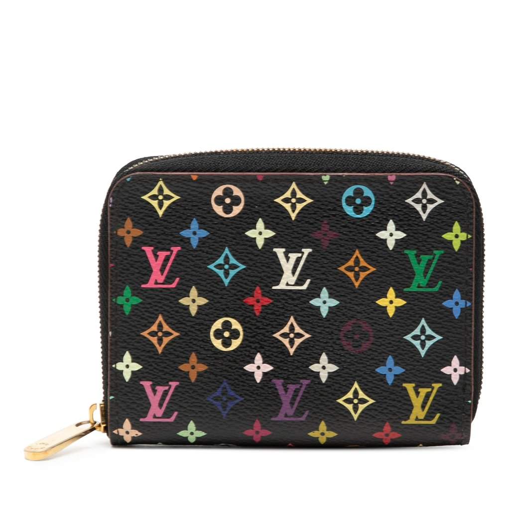 Louis Vuitton Monogram Multicolore Zippy Coin Purse Black Very good condition - Front View