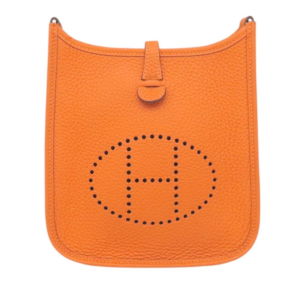 Hermès Clemence Evelyne TPM 16 Orange Leather Very good - Front View