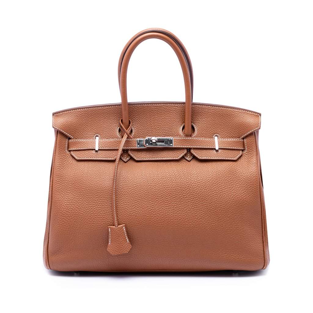 Hermès Togo Birkin Retourne 35 Brown Leather Very good - Front View