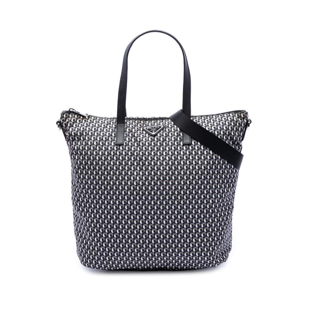 Prada Tessuto Stampato Satchel Black Very good condition - Front View