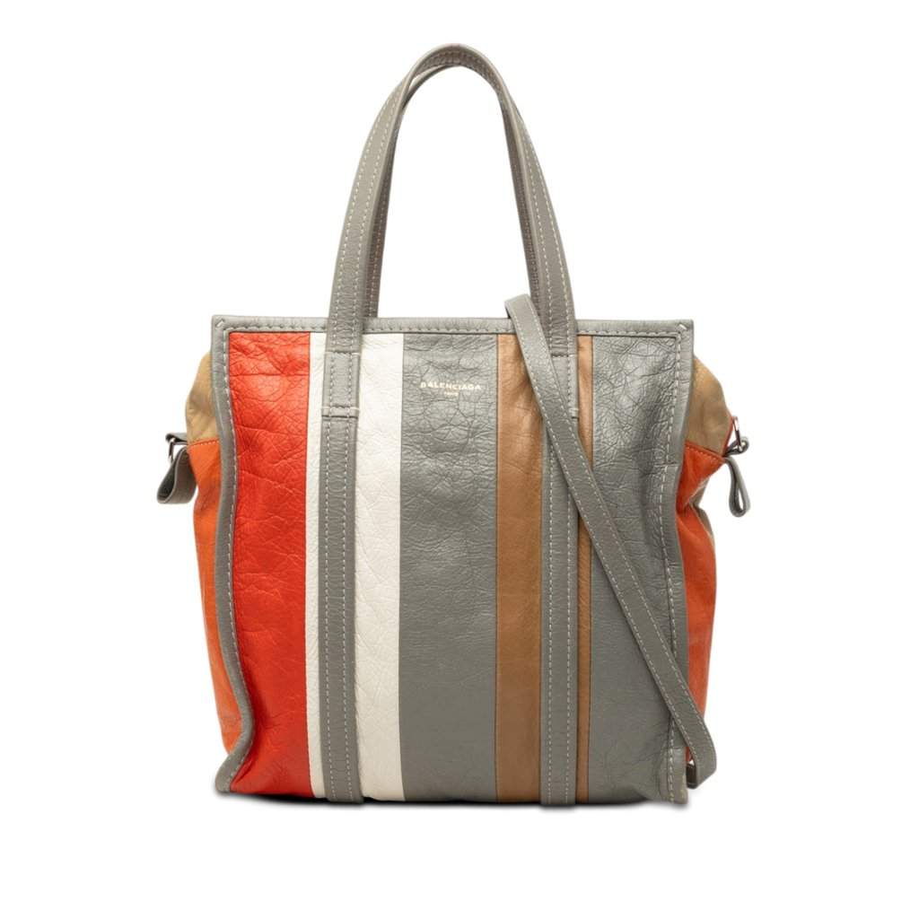 Balenciaga Lambskin Bazar Shopper Satchel S MultiColor Leather Very good - Front View