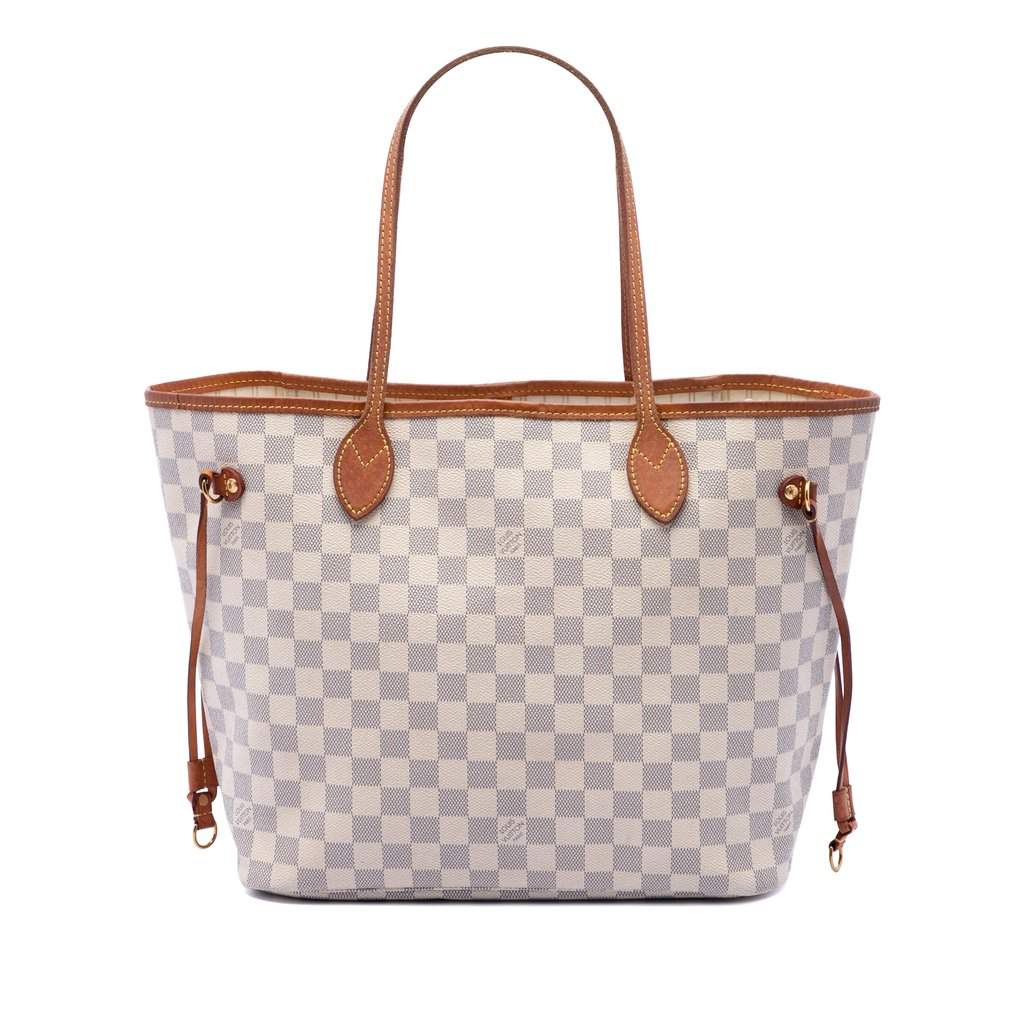 Louis Vuitton Damier Azur Neverfull MM White Very good condition - Front View