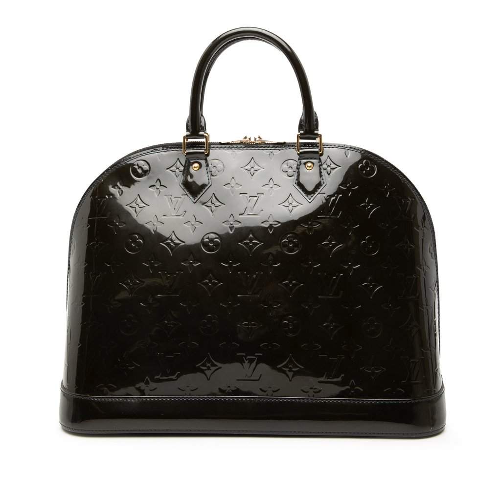 Louis Vuitton Monogram Vernis Alma GM Blue Leather Very good - Front View