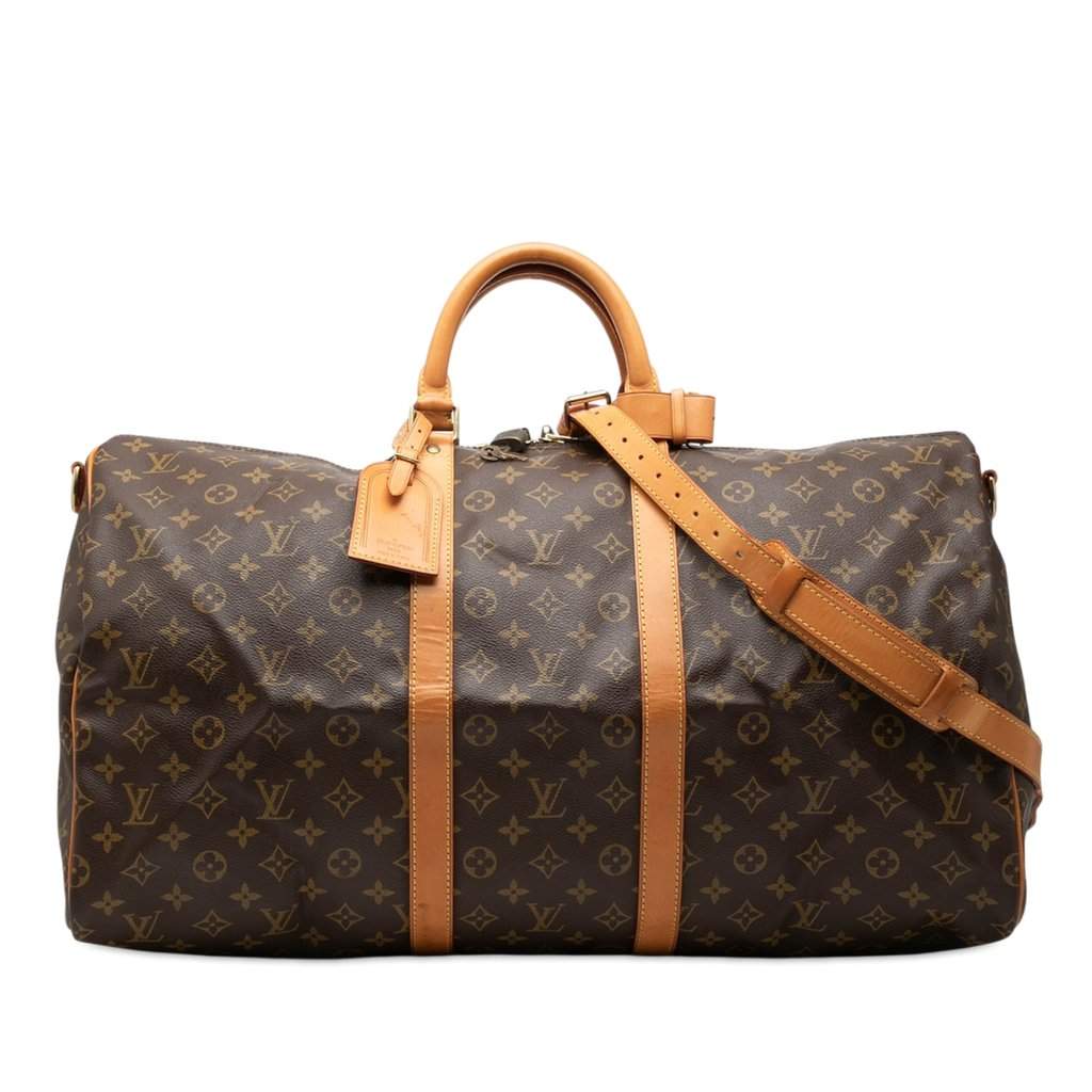 Louis Vuitton Monogram Keepall Bandouliere 55 Brown Very good - Front View