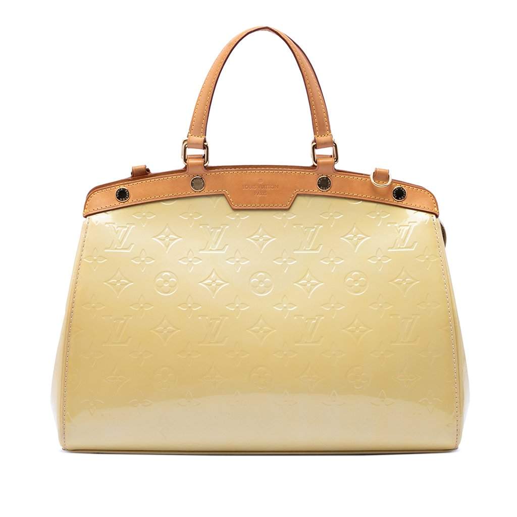 Louis Vuitton Monogram Vernis Brea MM Beige Leather Very good - Front View
