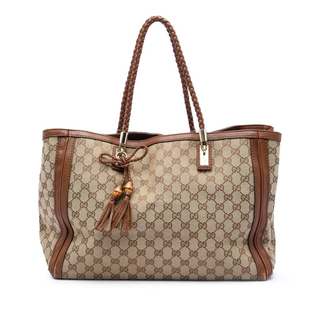 Gucci GG Canvas Bella Tote Beige Very good - Front View