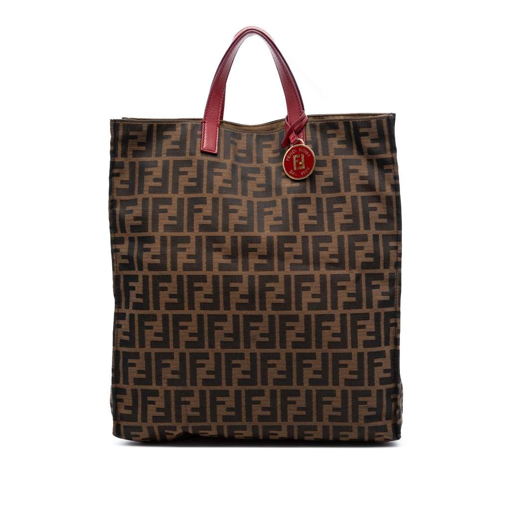 Fendi Zucca Canvas Shopping Tote Brown Very good condition - Front View