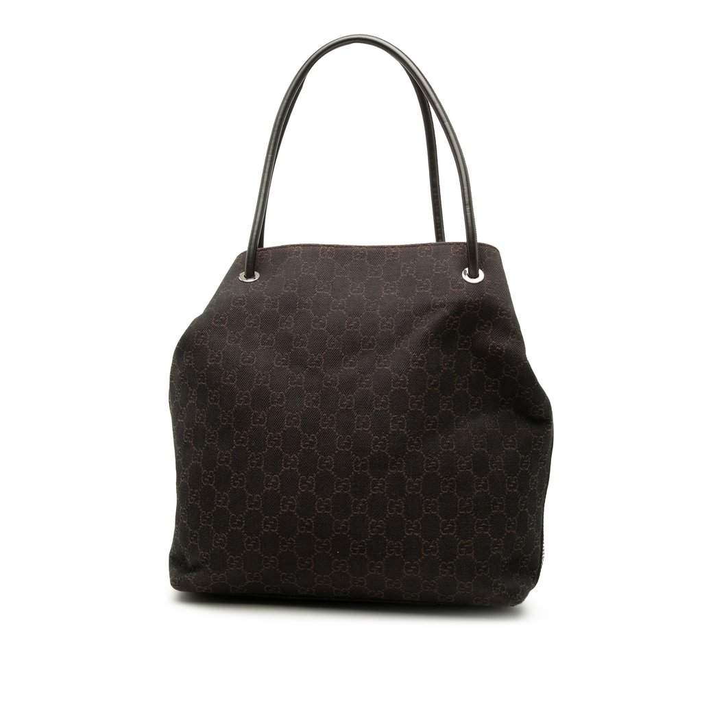 Gucci GG Denim Gifford Tote Brown Very good - Front View