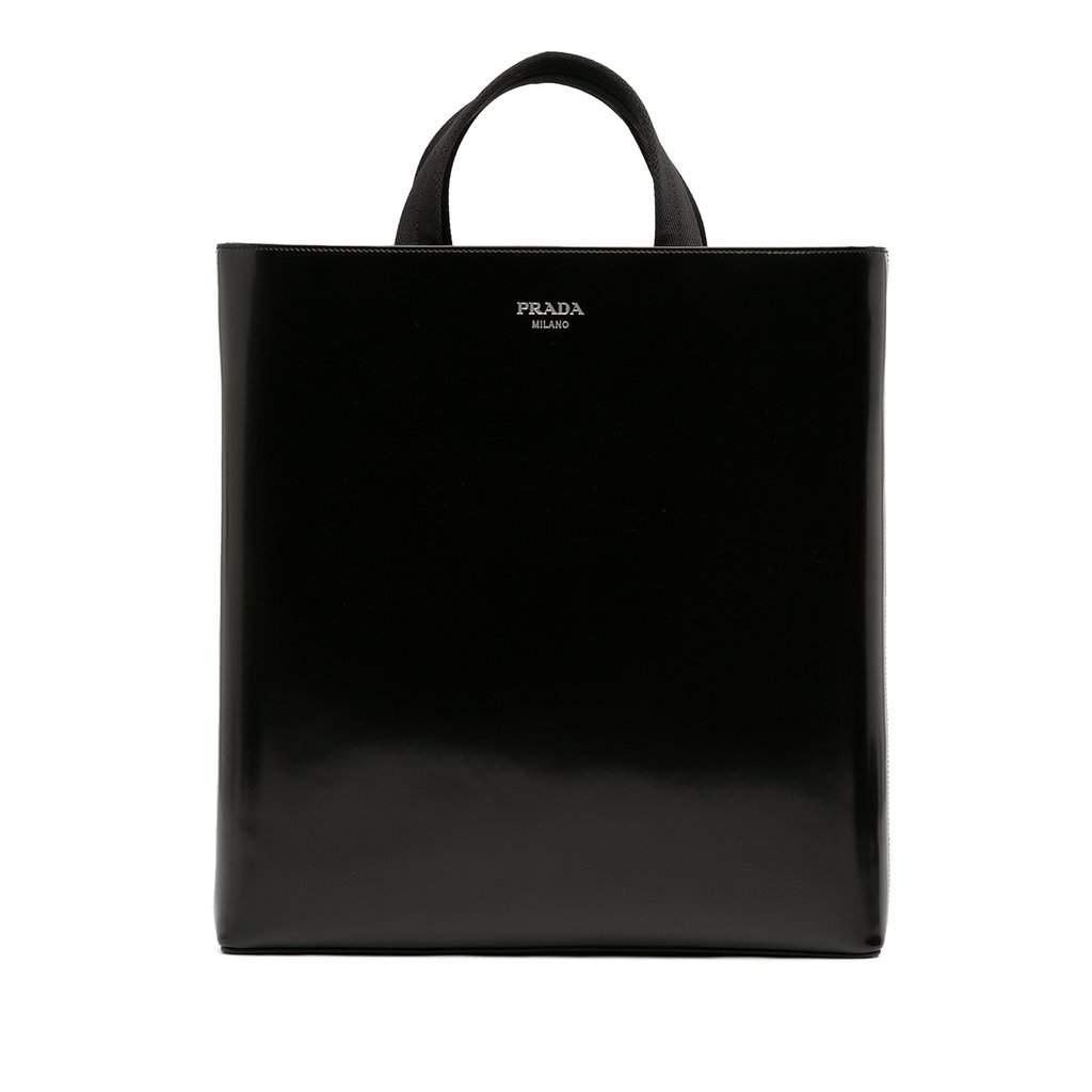 Prada Spazzolato Tote Black Leather Very good condition - Front View