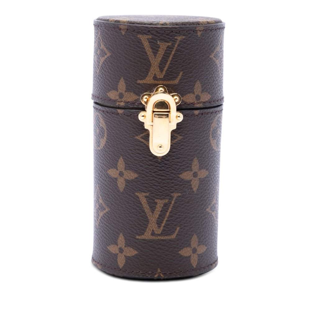 Louis Vuitton Monogram 100ML Fragrance Travel Case Brown Very good - Front View