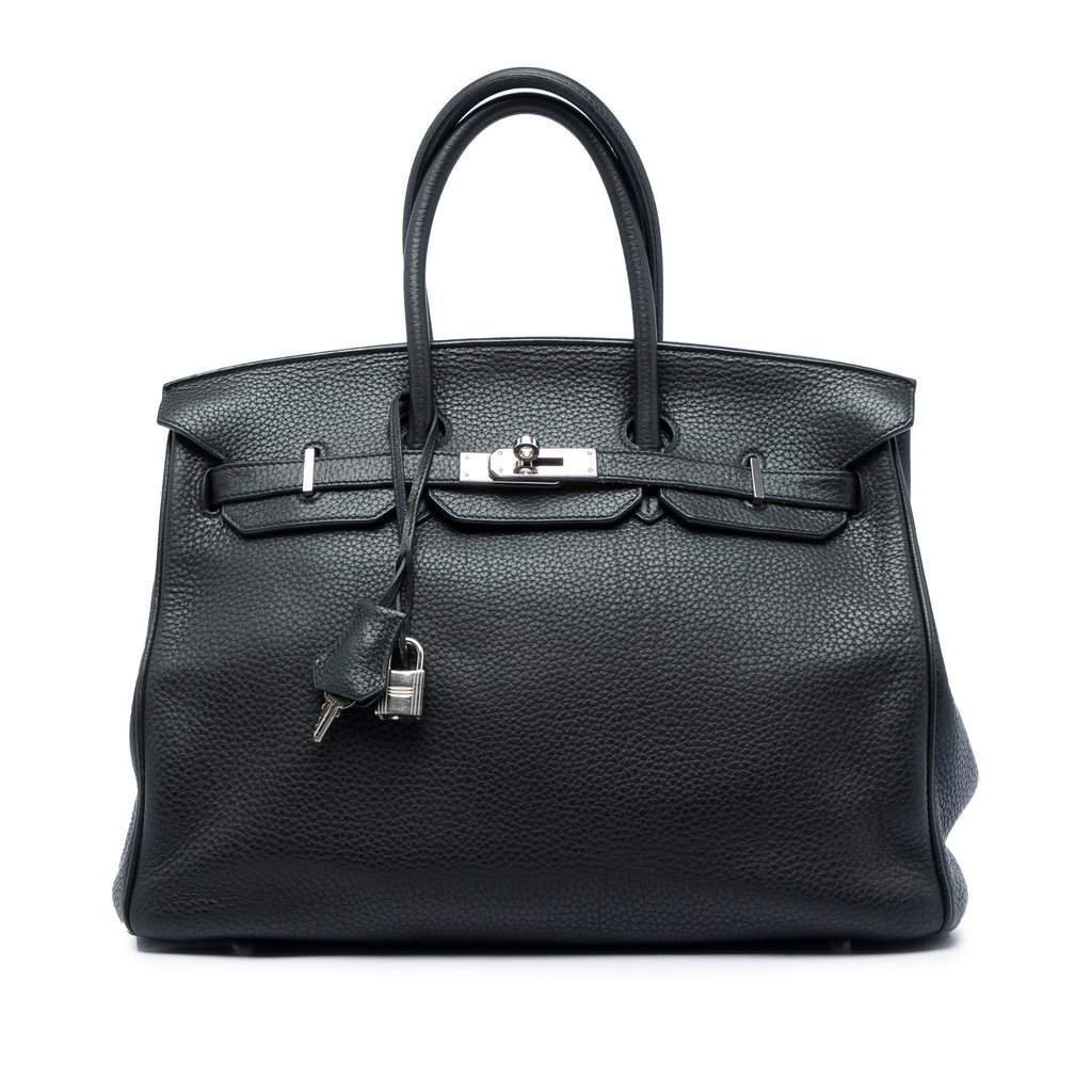 Hermès Togo Birkin Retourne 35 Black Leather Very good - Front View